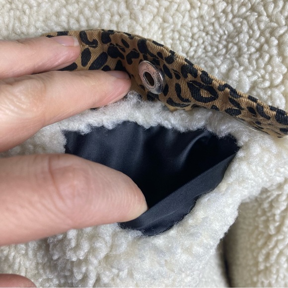 Pistola Zoey pullover XS women's sherpa fleece cream combo thick animal print - Picture 10 of 15